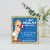 フットボールのベビーシャワー 招待状 (スタンド正面)