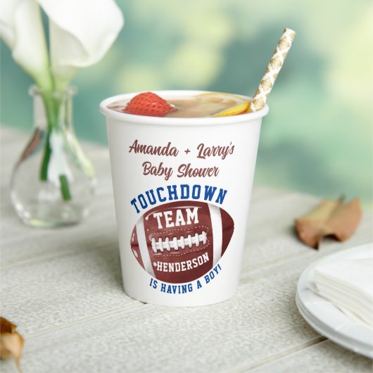 フットボールのベビーシャワー 紙コップ (インサイチュ)