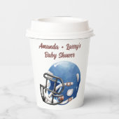 フットボールのベビーシャワー 紙コップ (裏面)