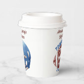 フットボールのベビーシャワー 紙コップ (右)