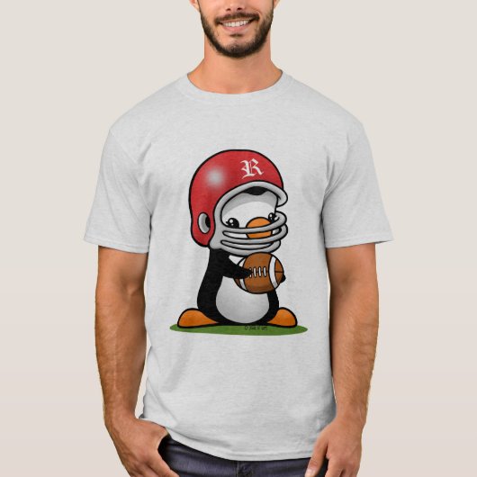 フットボールのペンギン Tシャツ (正面)