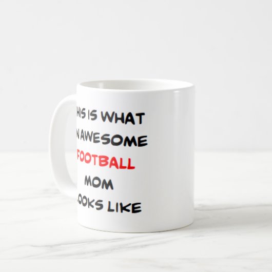 フットボールのママ素晴らし、 コーヒーマグカップ (正面左)