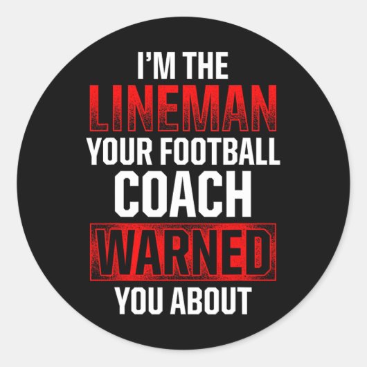 フットボールのラインマンホット攻撃防御選手 ラウンドシール (正面)