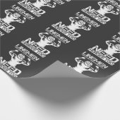 フットボールのラインマン,クォーターバックにヘロスが必要 ラッピングペーパー (角)