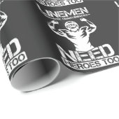 フットボールのラインマン,クォーターバックにヘロスが必要 ラッピングペーパー (ロールコーナー)