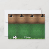 フットボールのラブストーリーRSVPの招待状 招待状 (裏面)