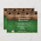 フットボールのラブストーリーRSVPの招待状 招待状 (正面/裏面)