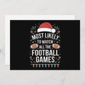 フットボールの全ての試合クリスマスを見る可能性が最も高い シーズンカード (正面/裏面)