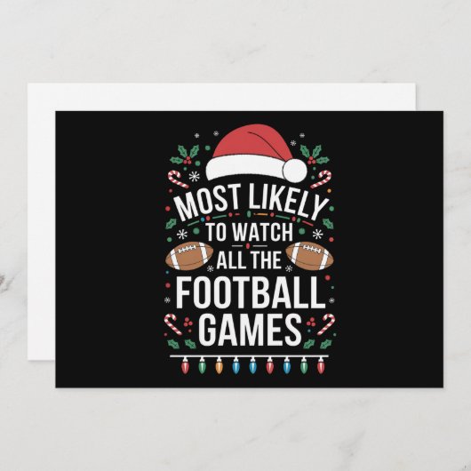 フットボールの全ての試合クリスマスを見る可能性が最も高い シーズンカード (正面/裏面)