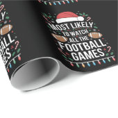 フットボールの全ての試合クリスマスを見る可能性が最も高い ラッピングペーパー (ロールコーナー)
