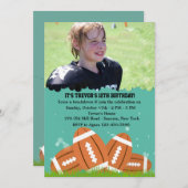 フットボールの写真の招待状 招待状 (正面/裏面)