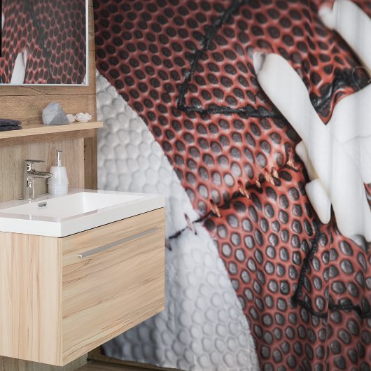 フットボールの写真クローズアップ シャワーカーテン