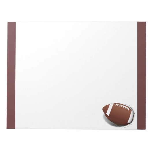 フットボールの切り裂き ノートパッド (正面)