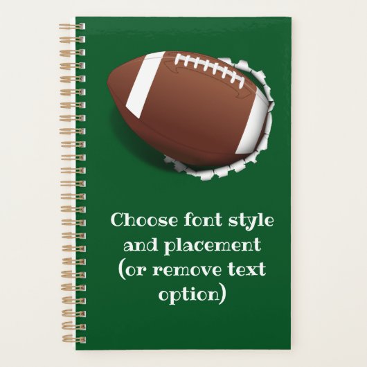 フットボールの切り裂き プランナー手帳 (正面)