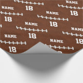 フットボールの包装紙のように織り目加工を個人化して下さい ラッピングペーパー (角)