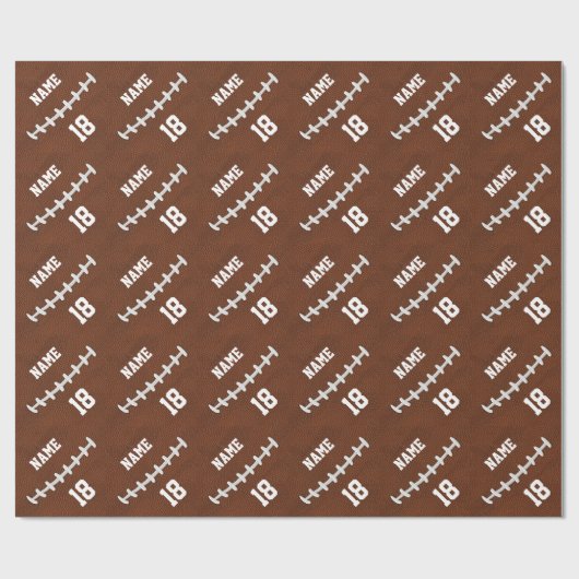 フットボールの包装紙のように織り目加工を個人化して下さい ラッピングペーパー (フラット)