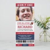 フットボールの卒業パーティーの招待 招待状 (スタンド正面)