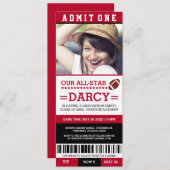 フットボールの卒業パーティーの招待 招待状 (正面/裏面)