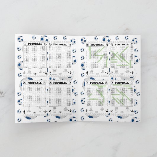 フットボールの単語検索ゲーミングカード シーズンカード (内部)