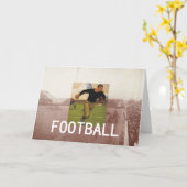 フットボールの古い学校 カード (黄色い花)