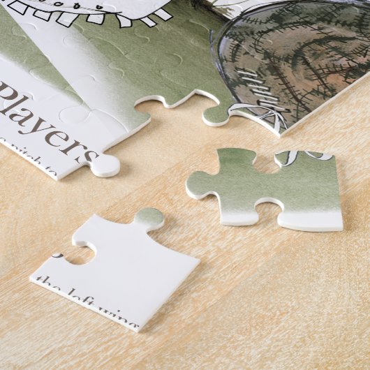 フットボールの右翼の赤く白いキット ジグソーパズル (側面)