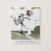 フットボールの右翼の赤く白いキット ジグソーパズル (縦)