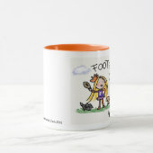 フットボールの女の子のマグ1 マグカップ (中央)