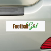 フットボールの女の子 バンパーステッカー (車上)