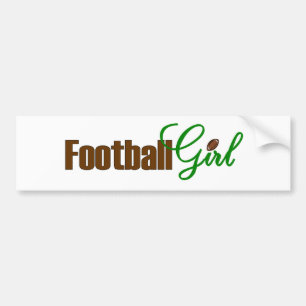 フットボールの女の子 バンパーステッカー