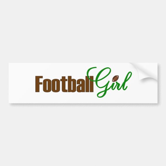 フットボールの女の子 バンパーステッカー (正面)