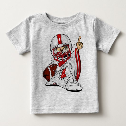 フットボールの子供 ベビーTシャツ (正面)