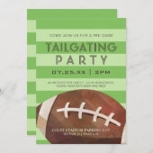 フットボールの尾行パーティの招待状 招待状 (正面/裏面)