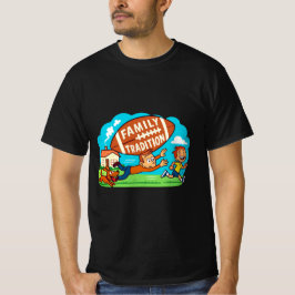 フットボールの感謝祭シャツ|家族の伝統 Tシャツ