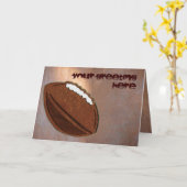 フットボールの挨拶状 カード (黄色い花)