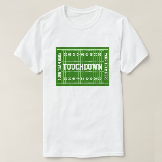 フットボールの接地あなたの文字 Tシャツ (デザイン正面)