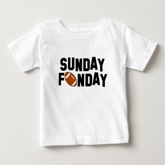 フットボールの日曜日Funday ベビーTシャツ (正面)