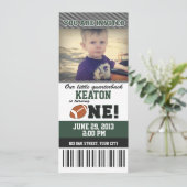 フットボールの最初誕生日 招待状 (スタンド正面)