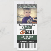 フットボールの最初誕生日 招待状 (正面)