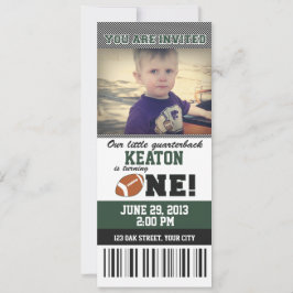 フットボールの最初誕生日 招待状