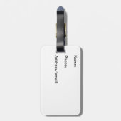 フットボールの熱狂的な荷物のラベル-ブルネット ラゲッジタグ (裏面縦)