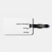 フットボールの熱狂的な荷物のラベル-ブルネット ラゲッジタグ (裏面横)