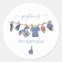 フットボールの物干し誕生日パーティー