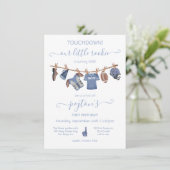 フットボールの物干し誕生日パーティー 招待状 (スタンド正面)