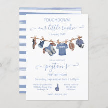 フットボールの物干し誕生日パーティー