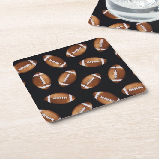 フットボールの用意して下さいか。 スクエアペーパーコースター (アングル)