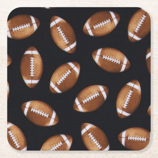 フットボールの用意して下さいか。 スクエアペーパーコースター (正面)