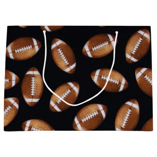 フットボールの用意して下さい ラージペーパーバッグ (正面)