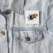 フットボールの破烈のTシャツおよびギフト 缶バッジ (インサイチュ)