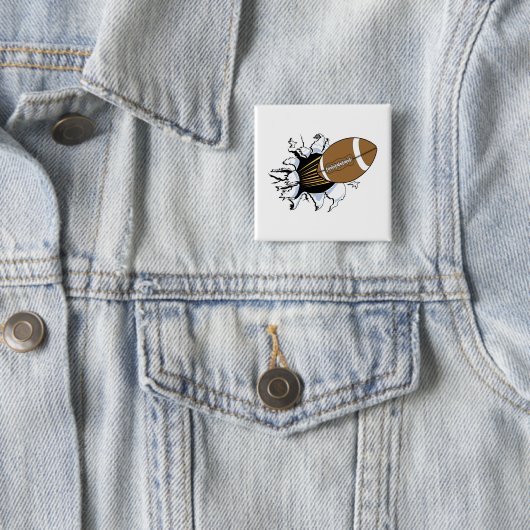 フットボールの破烈のTシャツおよびギフト 缶バッジ (インサイチュ)