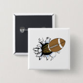 フットボールの破烈のTシャツおよびギフト 缶バッジ (正面&裏面)